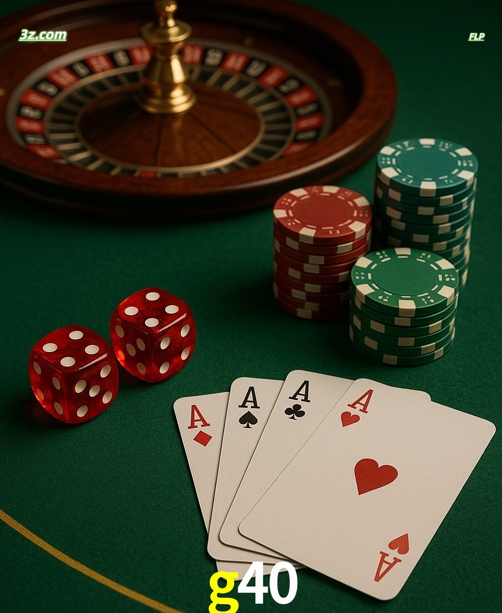 Cassino online g40 com jogos de mesa: roleta, dados, pôquer e fichas